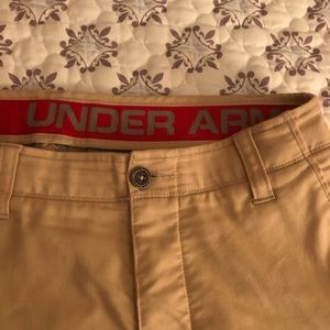 Tan Under Armour Chino Golf Pants